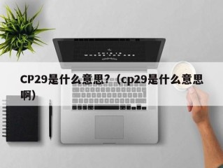 CP29是什么意思?（cp29是什么意思啊）