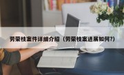 劳荣枝案件详细介绍（劳荣枝案进展如何?）