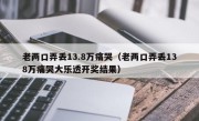 老两口弄丢13.8万痛哭（老两口弄丢138万痛哭大乐透开奖结果）