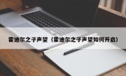 霍迪尔之子声望（霍迪尔之子声望如何开启）